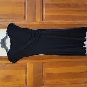 Black faux wrap dress